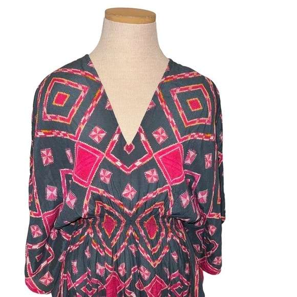 NWT  Anthropologie Rujuta Sheth Gather Front Caftan Dress One Size - Picture 6 of 13